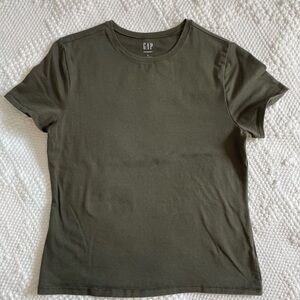 GAP Dark Olive Crew Neck Tee